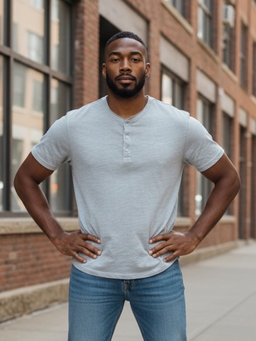 Rag and Bone Shirt Men's Medium Gray/Green Standard Issue Henley Short Sleeve